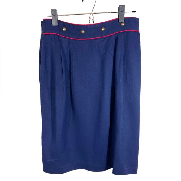 Blossom Rosen Vintage Pencil Skirt with Piping and Stud Detail Size 6 - Picture 1 of 4